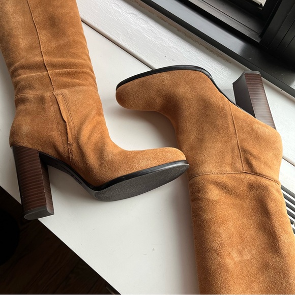 Sam Edelman Victoria Brown Suede Leather Knee High Boots Sz 11 Like New Preowned - Picture 3 of 9